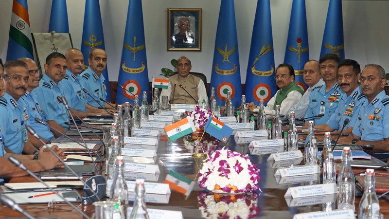 Rajnath Singh addresses IAF Commanders Conference in New Delhi