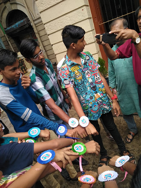 Awareness on plastic through Raksha Bandhan