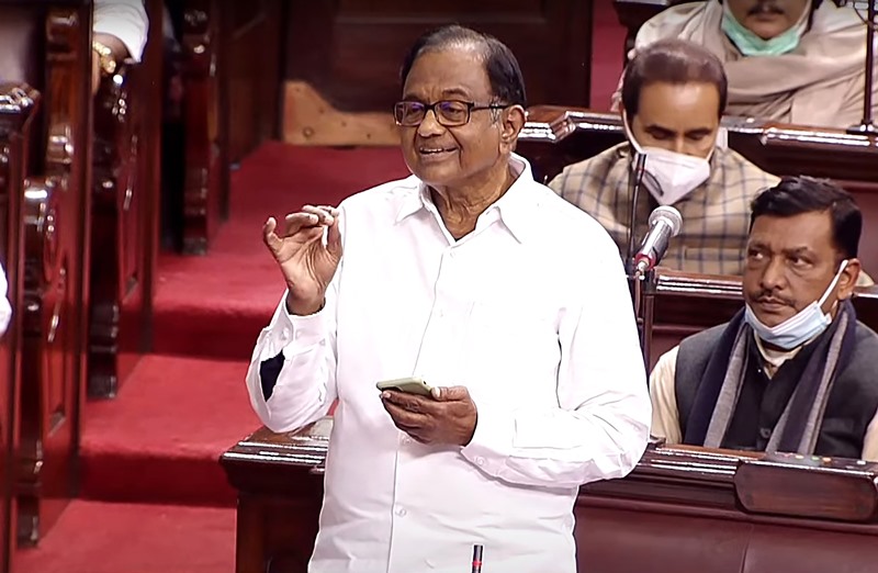 Congress MP Chidambaram addresses Rajya Sabha