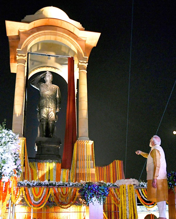 Moments from PM Modi unveiling Kartavya Path, statue of Netaji Subhas Chandra Bose at India Gate