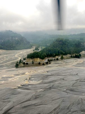 A helicopter view of Tara Air crash site in Nepal