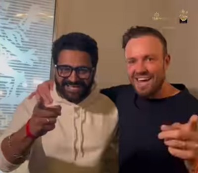 Kantara star Rishab Shetty meets South African cricket icon AB de Villiers 