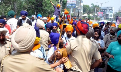 Curfew imposed in Punjab's Patiala after two groups clash, police fire in air to disperse crowd