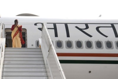 President Droupadi Murmu arrives in London to attend Queen Elizabeth's state funeral