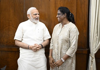 PT Usha takes oath as Rajya Sabha member