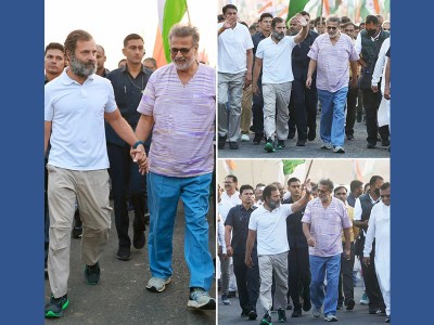 Mahatma Gandhi's great grandson Tushar Gandhi joins Bharat Jodo Yatra