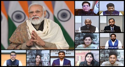 New Delhi: Prime Minister Narendra Modi interacted with Startups today via video conferencing.