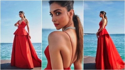 Cannes '22: Deepika Padukone slays today's look in a red hot scarlet gown