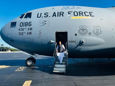 Defence Minister Rajnath Singh in Hawaii in the US