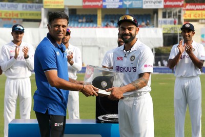 Virat Kohli felicitated in Mohali for his 100th Test match