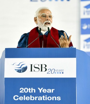 PM Modi addresses graduation ceremony of ISB Hyderabad