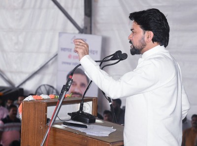 Those who dine with Chinese musn't guide BJP: Union Minister Anurag Thakur slams Congress