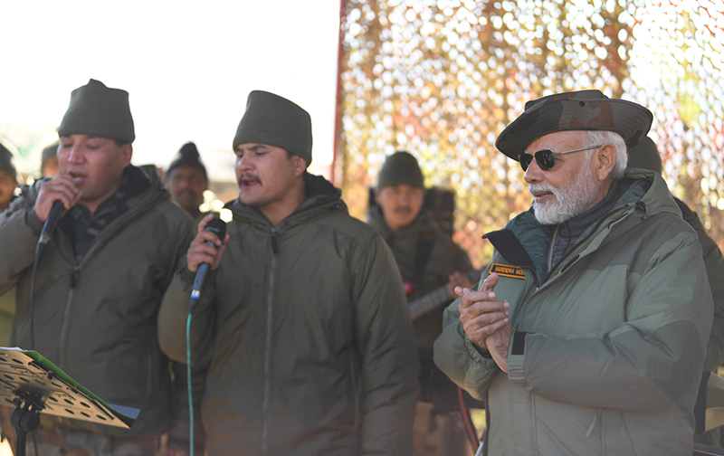 PM Narendra Modi celebrates Diwali with Armed forces in Kargil