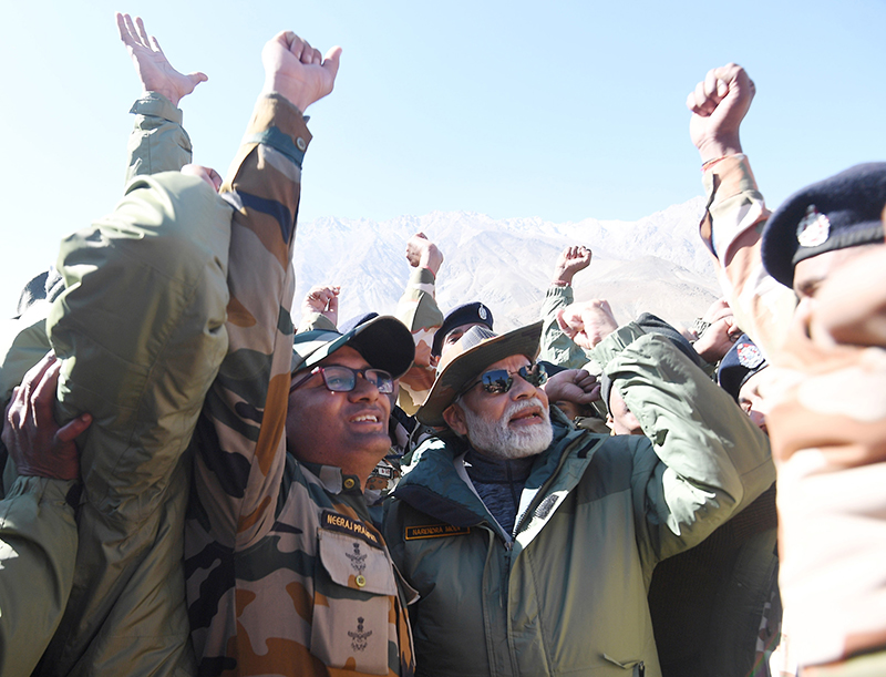 PM Narendra Modi celebrates Diwali with Armed forces in Kargil