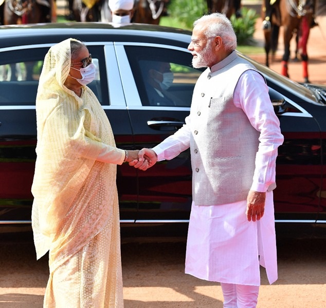 PM Modi receives Sheikh Hasina in New Delhi