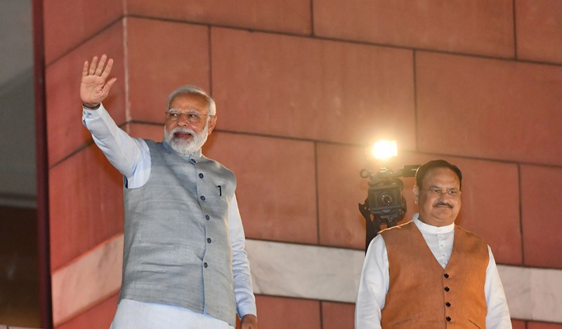 PM Modi joins BJP workers in victory celebration at Delhi party headquarters