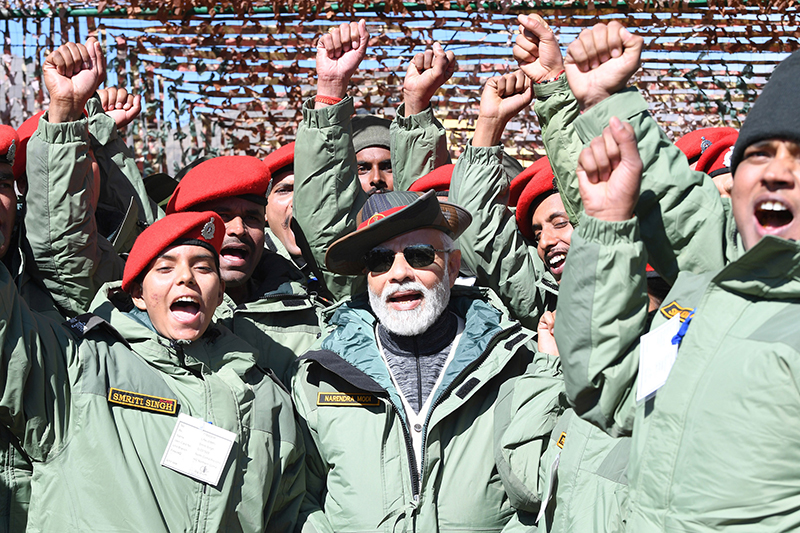 PM Narendra Modi celebrates Diwali with Armed forces in Kargil