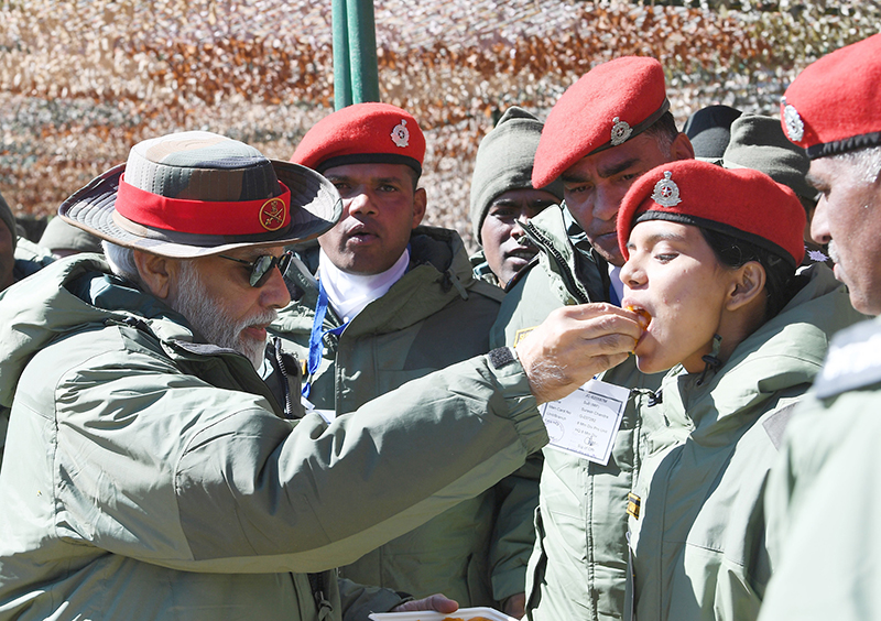 PM Narendra Modi celebrates Diwali with Armed forces in Kargil