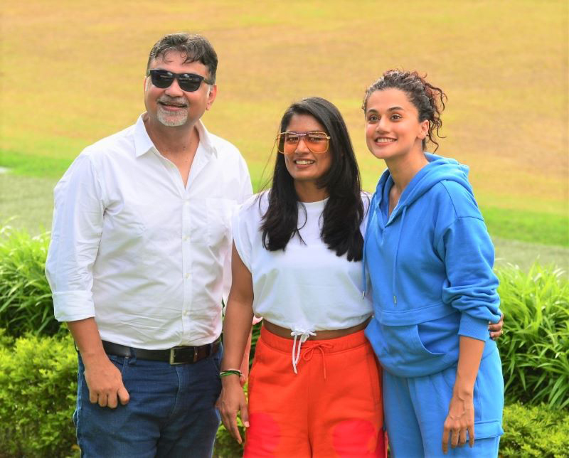 Taapsee Pannu, Mithali Raj, Srijit Mukherji promote Shabaash Mithu in Kolkata