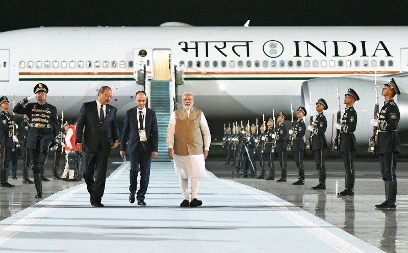 PM Modi lands at Uzbekistan's Samarkand for SCO summit