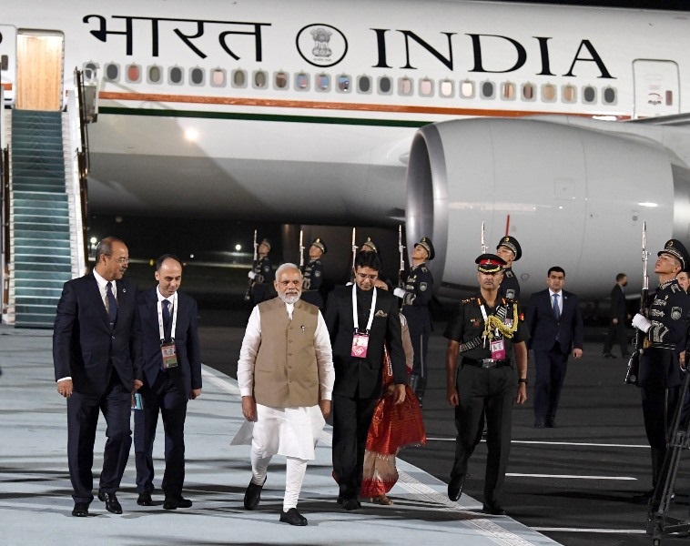 PM Modi lands at Uzbekistan's Samarkand for SCO summit