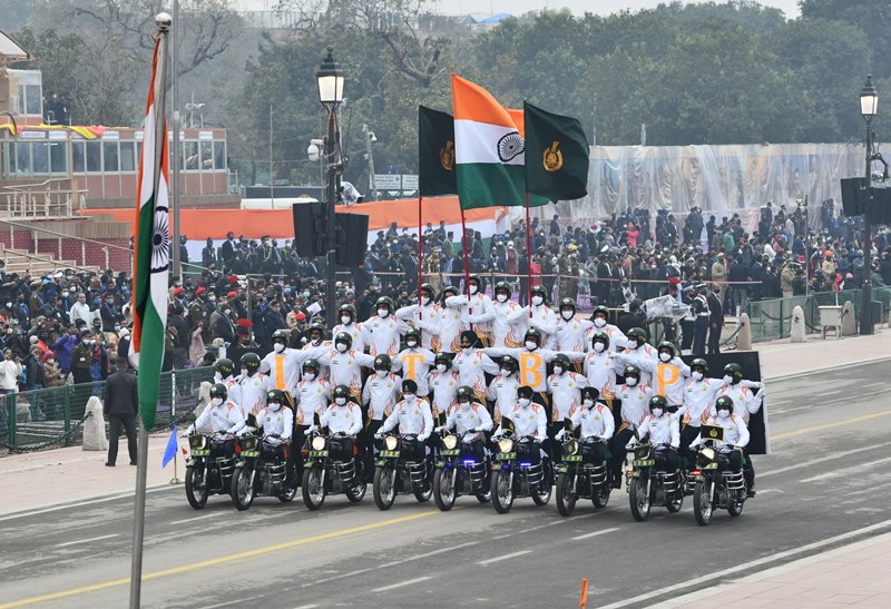 ITBP DareDevils team rehearses for Republic Day parade in Delhi