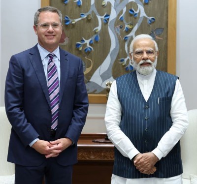 PM Modi interacts with Walmart CEO Doug McMillon