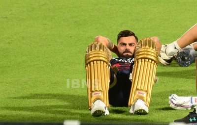 Virat Kohli at Eden Gardens in Kolkata ahead of KKR match