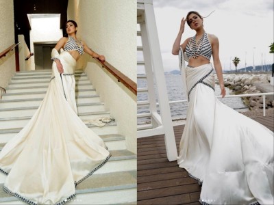 Sara Ali Khan goes desi on Cannes Day 2, wears fusion saree