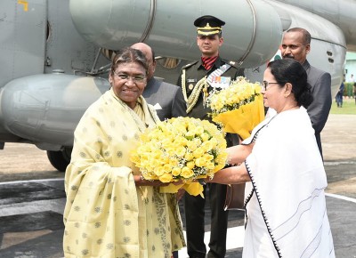 President Droupadi Murmu arrives in Kolkata on maiden Bengal visit since assuming office