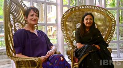 Jacqueline Fritschi-Cornaz, Deepti Naval in Kolkata for Mother Teresa & Me trailer launch