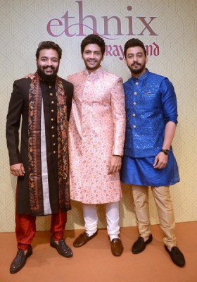 Arjun Chakrabarty, Bonny Sengupta, Saurav Das launch Ethnix by Raymond in Kolkata