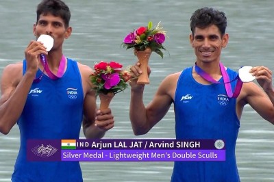 Asiad rowing: Olympian duo Arjun Lal Jat, Arvind Singh win silver medals