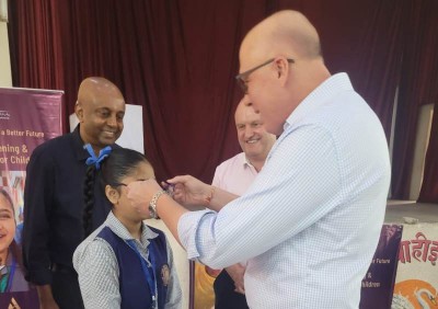 New Delhi: Australian Opposition leader Peter Dutton launches IVI vision screening campaign for underprivileged children