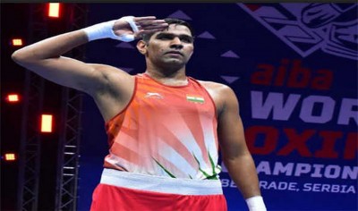 Narender storms into the QF of the Strandja Memorial International Boxing Tournament