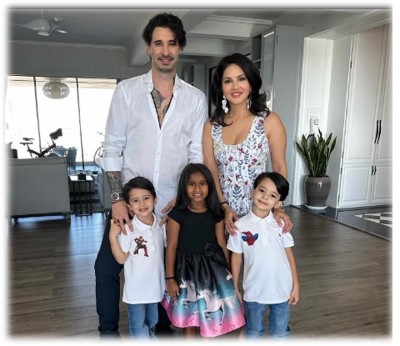 Sunny Leone wishes twins Noah, Asher as they turn five by posting heart warming image on Instagram