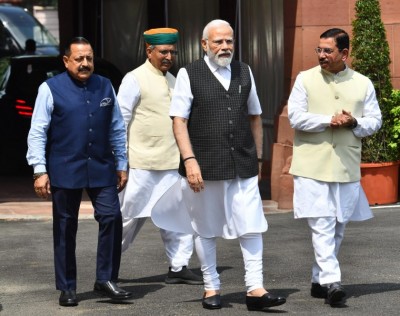 PM Modi addresses media on first day of Monsoon Session