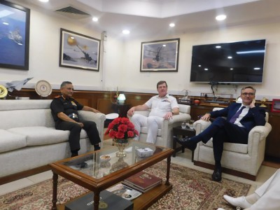 First Sea Lord Ben Key visiting India