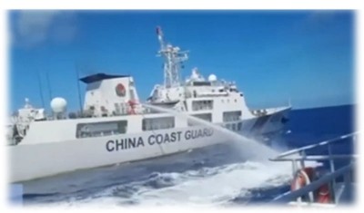 Philippines summons Chinese envoy after China Coast Guard fires water cannons at their ship