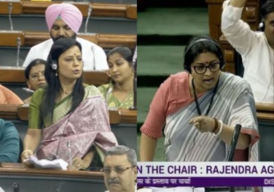 'What about your MP?' Mahua Moitra slams Smriti Irani over 'flying kiss' row