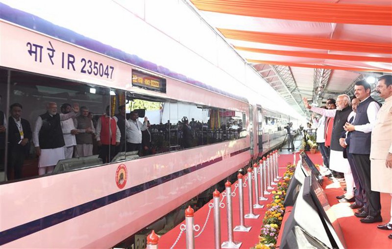 PM Modi flags off 2 Vande Bharat Express from Mumbai