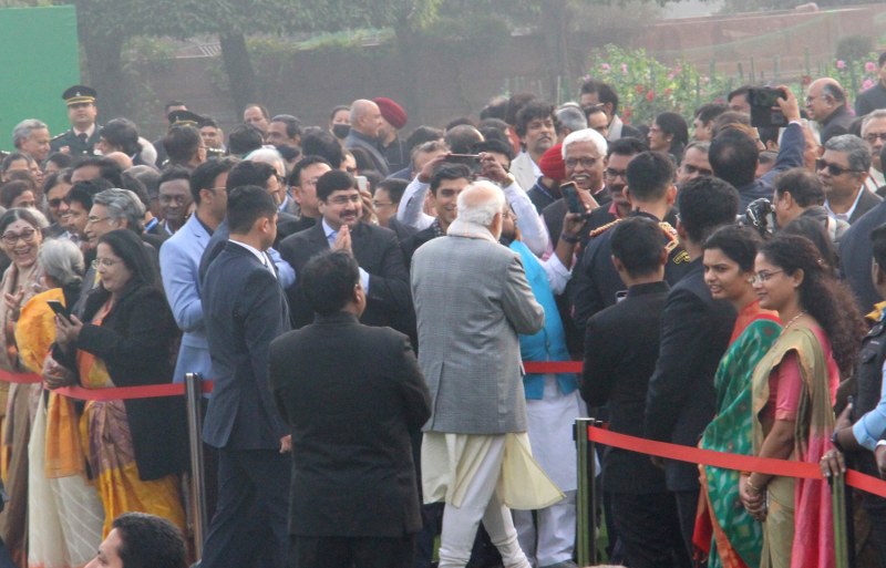 PM Modi at Rashtrapati Bhavan on 74th Republic Day