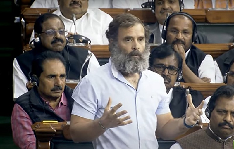 Rahul Gandhi addressing Lok Sabha during Parliament's Budget Session