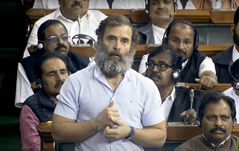 Rahul Gandhi addressing Lok Sabha during Parliament's Budget Session