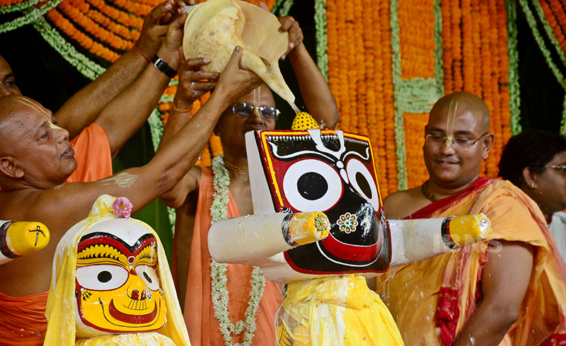 Jagannath snan yatra at ISKCON in Kolkata