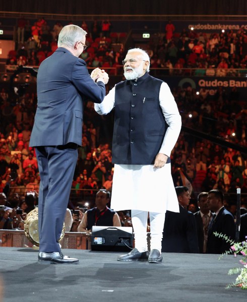 PM Modi addressing Indian community in Sydney