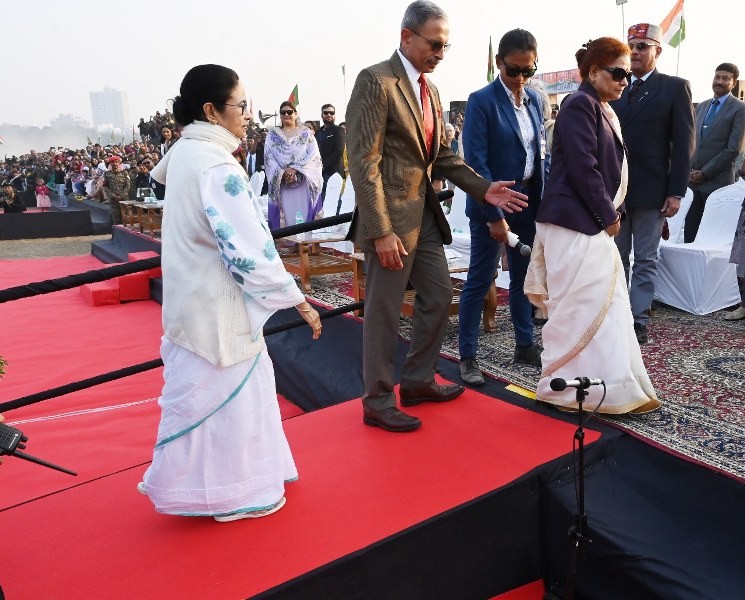 Mamata Banerjee attends Military Tattoo event for first time at Eastern Command in Kolkata