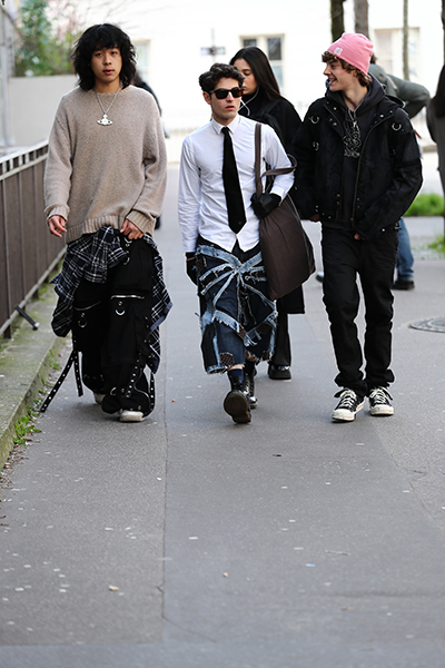 Courreges showcases Fall 2024 (street style) at Paris Fashion Week