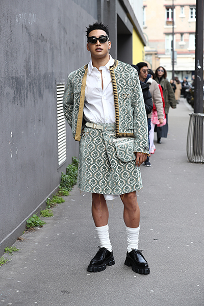 Courreges showcases Fall 2024 (street style) at Paris Fashion Week