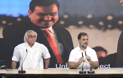 Rahul Gandhi blames power outage during presser on 'Adani, Modi', BJP's Sambit Patra says Jairam Ramesh pulled the plug